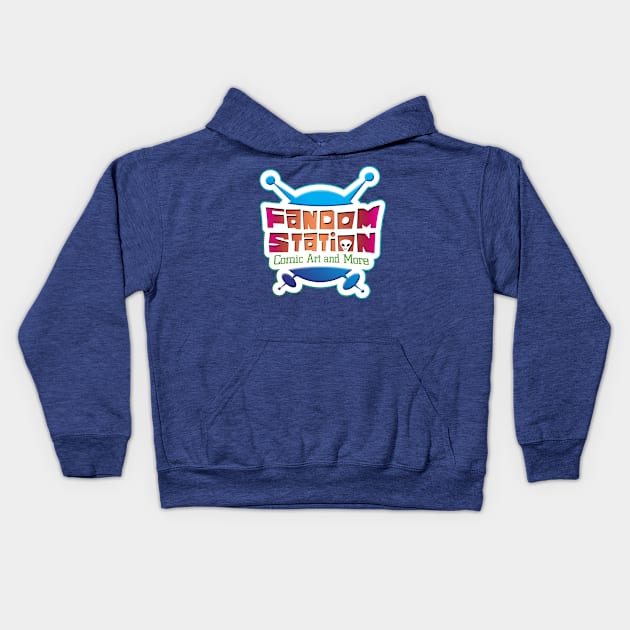 Fandom Station Logo Kids Hoodie by FandomStation